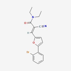 (E)-3-[5-(2-bromophenyl)furan-2-yl]-2-cyano-N,N-diethylprop-2-enamide