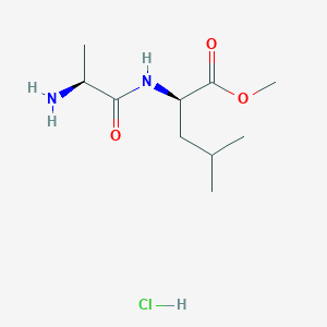 Methyl (2R)-2-[[(2S)-2-aminopropanoyl]amino]-4-methylpentanoate;hydrochloride