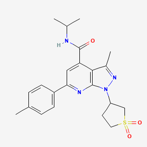 1-(1,1-dioxidotetrahydrothiophen-3-yl)-N-isopropyl-3-methyl-6-(p-tolyl)-1H-pyrazolo[3,4-b]pyridine-4-carboxamide