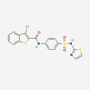 3-chloro-N-[4-(1,3-thiazol-2-ylsulfamoyl)phenyl]-1-benzothiophene-2-carboxamide