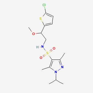 N-(2-(5-chlorothiophen-2-yl)-2-methoxyethyl)-1-isopropyl-3,5-dimethyl-1H-pyrazole-4-sulfonamide