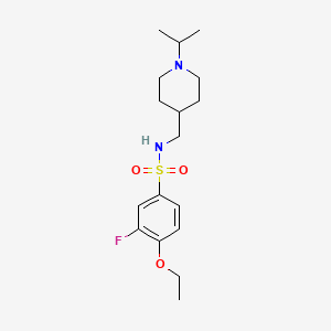 4-ethoxy-3-fluoro-N-((1-isopropylpiperidin-4-yl)methyl)benzenesulfonamide