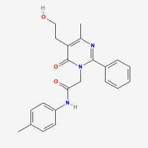2-[5-(2-hydroxyethyl)-4-methyl-6-oxo-2-phenyl-1(6H)-pyrimidinyl]-N-(4-methylphenyl)acetamide