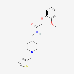 2-(2-methoxyphenoxy)-N-((1-(thiophen-2-ylmethyl)piperidin-4-yl)methyl)acetamide