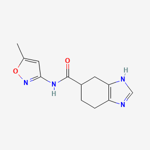 molecular formula C12H14N4O2 B2439940 N-(5-methylisoxazol-3-yl)-4,5,6,7-tetrahydro-1H-benzo[d]imidazole-5-carboxamide CAS No. 2034450-93-4
