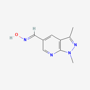 (NE)-N-[(1,3-dimethylpyrazolo[3,4-b]pyridin-5-yl)methylidene]hydroxylamine