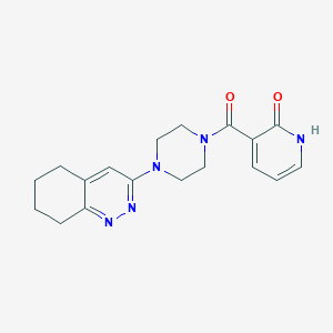 molecular formula C18H21N5O2 B2439982 (2-Hydroxypyridin-3-yl)(4-(5,6,7,8-tetrahydrocinnolin-3-yl)piperazin-1-yl)methanone CAS No. 2034350-10-0