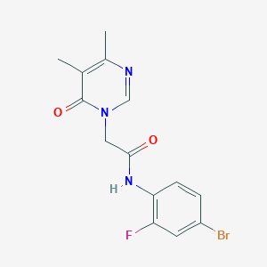 molecular formula C14H13BrFN3O2 B2439983 N-(4-bromo-2-fluorophenyl)-2-(4,5-dimethyl-6-oxopyrimidin-1(6H)-yl)acetamide CAS No. 1251670-52-6