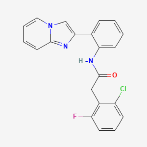 2-(2-chloro-6-fluorophenyl)-N-(2-(8-methylimidazo[1,2-a]pyridin-2-yl)phenyl)acetamide