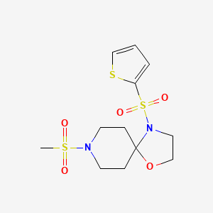 8-(Methylsulfonyl)-4-(thiophen-2-ylsulfonyl)-1-oxa-4,8-diazaspiro[4.5]decane
