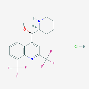 (S)-[2,8-Bis(trifluoromethyl)quinolin-4-yl]-[(2S)-piperidin-2-yl]methanol;hydrochloride