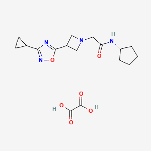 N-cyclopentyl-2-(3-(3-cyclopropyl-1,2,4-oxadiazol-5-yl)azetidin-1-yl)acetamide oxalate