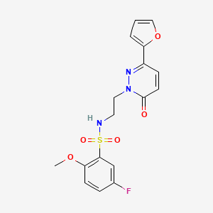 5-fluoro-N-(2-(3-(furan-2-yl)-6-oxopyridazin-1(6H)-yl)ethyl)-2-methoxybenzenesulfonamide