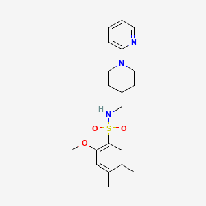 2-methoxy-4,5-dimethyl-N-((1-(pyridin-2-yl)piperidin-4-yl)methyl)benzenesulfonamide