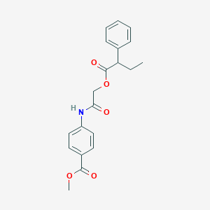 molecular formula C20H21NO5 B2440011 Methyl 4-(2-((2-phenylbutanoyl)oxy)acetamido)benzoate CAS No. 731784-00-2