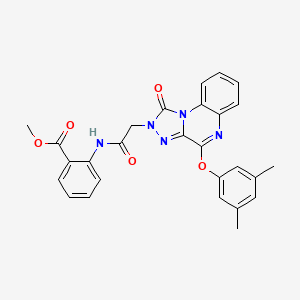 methyl 2-({[4-(3,5-dimethylphenoxy)-1-oxo[1,2,4]triazolo[4,3-a]quinoxalin-2(1H)-yl]acetyl}amino)benzoate