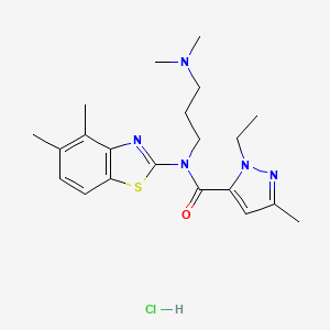 N-(3-(dimethylamino)propyl)-N-(4,5-dimethylbenzo[d]thiazol-2-yl)-1-ethyl-3-methyl-1H-pyrazole-5-carboxamide hydrochloride