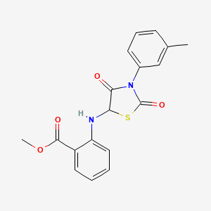 Methyl 2-{[3-(3-methylphenyl)-2,4-dioxo-1,3-thiazolidin-5-yl]amino}benzoate