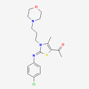1-[2-(4-Chlorophenyl)imino-4-methyl-3-(3-morpholin-4-ylpropyl)-1,3-thiazol-5-yl]ethanone