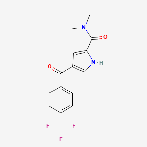 molecular formula C15H13F3N2O2 B2440022 N,N-dimethyl-4-[4-(trifluoromethyl)benzoyl]-1H-pyrrole-2-carboxamide CAS No. 241147-00-2