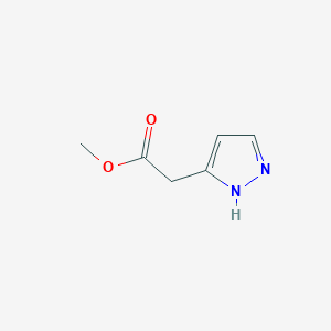molecular formula C6H8N2O2 B2440026 Methyl 2-(1H-pyrazol-3-yl)acetate CAS No. 878678-79-6