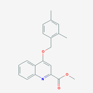 molecular formula C20H19NO3 B2440039 Methyl 4-[(2,4-dimethylphenyl)methoxy]quinoline-2-carboxylate CAS No. 1358309-82-6