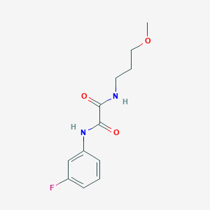 molecular formula C12H15FN2O3 B2440056 N'-(3-氟苯基)-N-(3-甲氧基丙基)氧代甲酰胺 CAS No. 359900-23-5