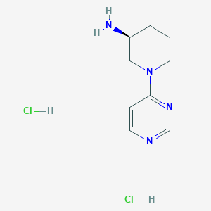 molecular formula C9H16Cl2N4 B2440064 (S)-1-(Pyrimidin-4-yl)piperidin-3-amine dihydrochloride CAS No. 1439894-52-6
