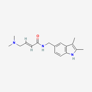 molecular formula C17H23N3O B2440066 (E)-4-(Dimethylamino)-N-[(2,3-dimethyl-1H-indol-5-yl)methyl]but-2-enamide CAS No. 2411333-04-3