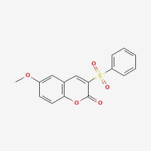 molecular formula C16H12O5S B2440068 6-methoxy-3-(phenylsulfonyl)-2H-chromen-2-one CAS No. 866013-11-8