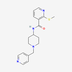 B2440069 2-(methylsulfanyl)-N-{1-[(pyridin-4-yl)methyl]piperidin-4-yl}pyridine-3-carboxamide CAS No. 1197518-17-4