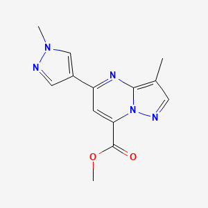 methyl 3-methyl-5-(1-methyl-1H-pyrazol-4-yl)pyrazolo[1,5-a]pyrimidine-7-carboxylate