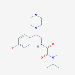 molecular formula C18H27FN4O2 B2440104 N1-(2-(4-fluorophenyl)-2-(4-methylpiperazin-1-yl)ethyl)-N2-isopropyloxalamide CAS No. 906151-12-0