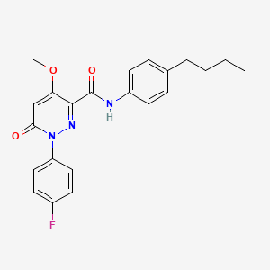 molecular formula C22H22FN3O3 B2440121 N-(4-butylphenyl)-1-(4-fluorophenyl)-4-methoxy-6-oxo-1,6-dihydropyridazine-3-carboxamide CAS No. 1001944-53-1