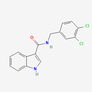 molecular formula C16H12Cl2N2O B2440167 N-(3,4-dichlorobenzyl)-1H-indole-3-carboxamide CAS No. 866132-46-9