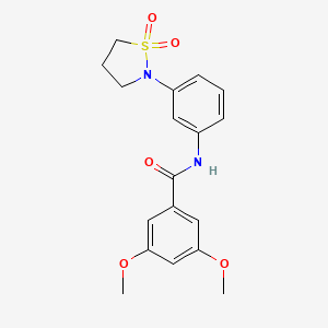 molecular formula C18H20N2O5S B2440184 N-(3-(1,1-dioxidoisothiazolidin-2-yl)phenyl)-3,5-dimethoxybenzamide CAS No. 1005297-01-7