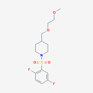 molecular formula C15H21F2NO4S B2440186 1-((2,5-Difluorophenyl)sulfonyl)-4-((2-methoxyethoxy)methyl)piperidine CAS No. 1251631-86-3