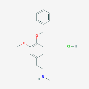 molecular formula C17H22ClNO2 B024402 4-Benzyloxy-3-methoxy-N-methylphenethylamine hydrochloride CAS No. 35266-64-9