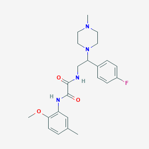 molecular formula C23H29FN4O3 B2440221 N1-(2-(4-fluorophenyl)-2-(4-methylpiperazin-1-yl)ethyl)-N2-(2-methoxy-5-methylphenyl)oxalamide CAS No. 898451-74-6