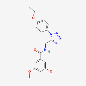 molecular formula C19H21N5O4 B2440236 N-{[1-(4-ethoxyphenyl)-1H-1,2,3,4-tetrazol-5-yl]methyl}-3,5-dimethoxybenzamide CAS No. 1005303-20-7