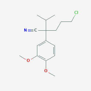 molecular formula C16H22ClNO2 B024403 5-Chloro-2-(3,4-dimethoxyphenyl)-2-isopropylvaleronitrile CAS No. 27487-83-8