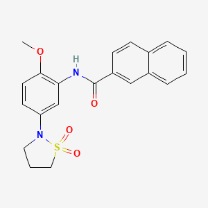 molecular formula C21H20N2O4S B2440333 N-(5-(1,1-dioxidoisothiazolidin-2-yl)-2-methoxyphenyl)-2-naphthamide CAS No. 941899-62-3
