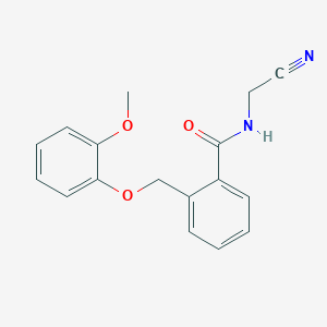 molecular formula C17H16N2O3 B2440367 N-(Cyanomethyl)-2-[(2-methoxyphenoxy)methyl]benzamide CAS No. 1645528-38-6