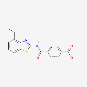 molecular formula C18H16N2O3S B2440380 Methyl 4-[(4-ethyl-1,3-benzothiazol-2-yl)carbamoyl]benzoate CAS No. 892843-20-8