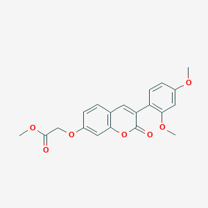 molecular formula C20H18O7 B2440424 methyl 2-{[3-(2,4-dimethoxyphenyl)-2-oxo-2H-chromen-7-yl]oxy}acetate CAS No. 864750-86-7