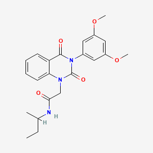 molecular formula C22H25N3O5 B2440433 N-(sec-butyl)-2-(3-(3,5-dimethoxyphenyl)-2,4-dioxo-3,4-dihydroquinazolin-1(2H)-yl)acetamide CAS No. 892264-69-6