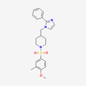 1-((4-methoxy-3-methylphenyl)sulfonyl)-4-((2-phenyl-1H-imidazol-1-yl)methyl)piperidine