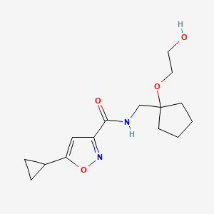 5-cyclopropyl-N-((1-(2-hydroxyethoxy)cyclopentyl)methyl)isoxazole-3-carboxamide