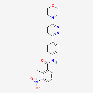 2-methyl-N-(4-(6-morpholinopyridazin-3-yl)phenyl)-3-nitrobenzamide