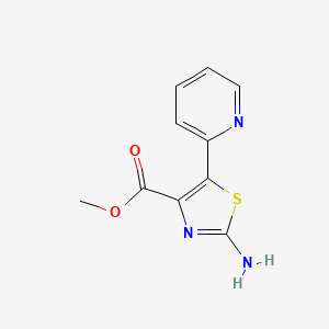 molecular formula C10H9N3O2S B2440529 methyl 2-amino-5-(pyridin-2-yl)-1,3-thiazole-4-carboxylate CAS No. 1269490-48-3